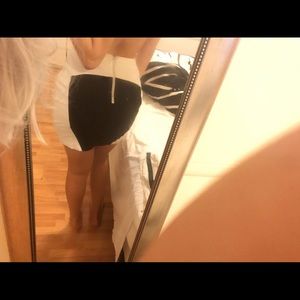 Bebe black and white block skirt
